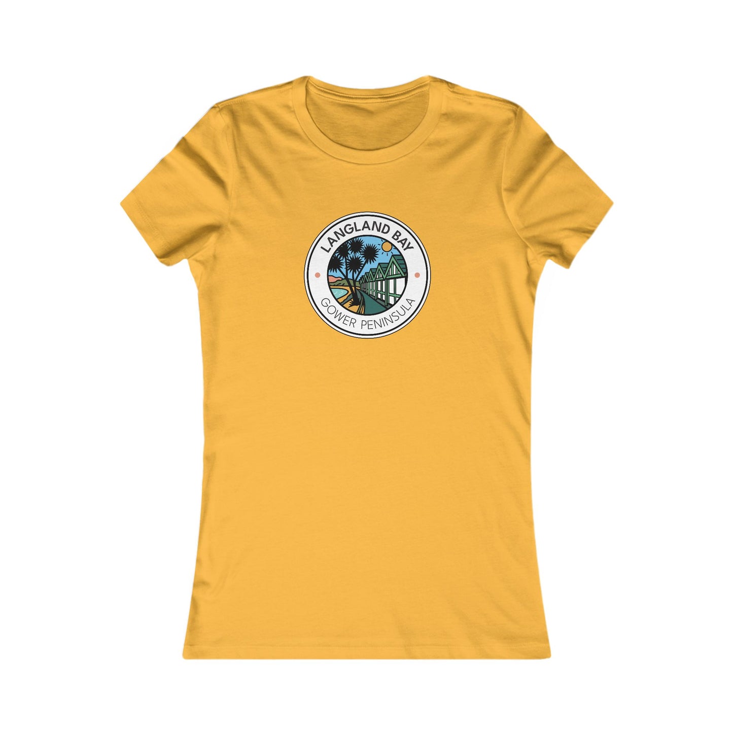 Langland Bay Women's Tee — Coastal Surf Vintage Badge