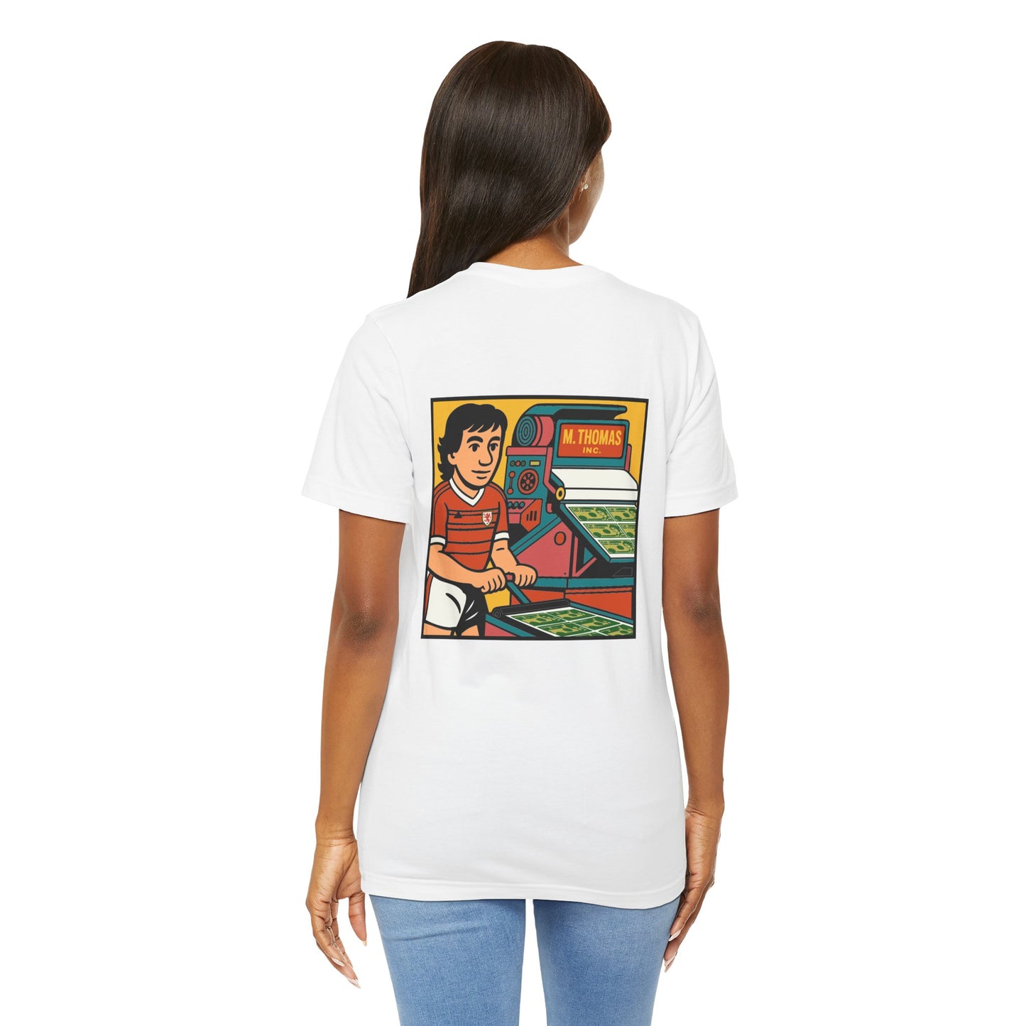 Mickey Thomas 'Magic Money Machine' - Retro Wales Kit Unisex T-Shirt (Double Sided)