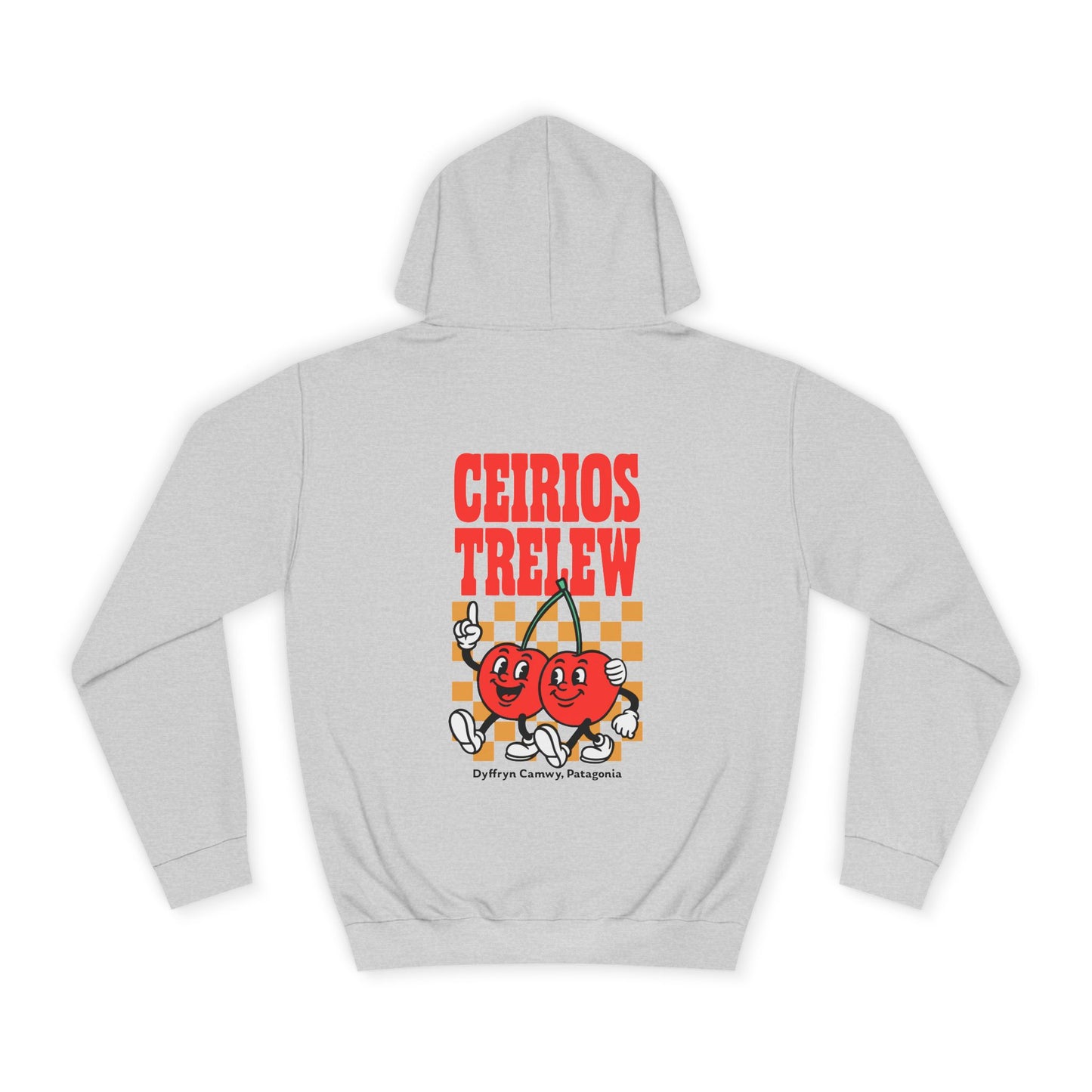Retro Cherries Patagonia Unisex Hoodie - "Ceirios Trelew" (Double Sided)