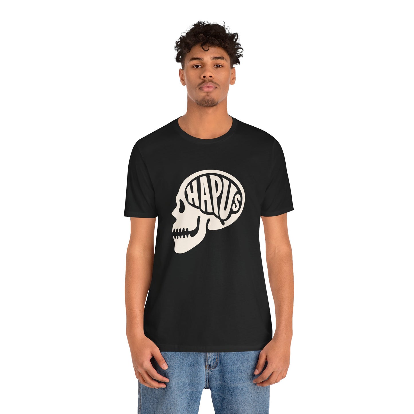 Hapus Skull Graphic Tee - Happy Brain Welsh T‑Shirt