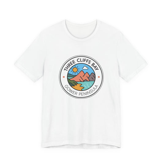 Three Cliffs Bay Graphic Tee (Unisex) — Gower Peninsula Coastal T-Shirt