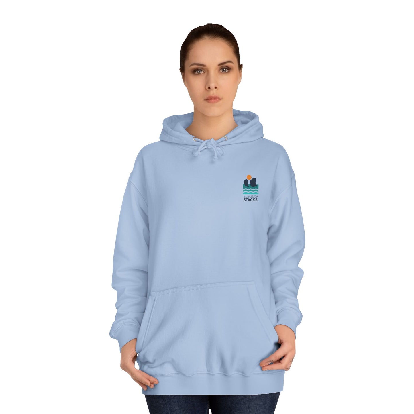Minimal 'Elegug Stacks' (Pembrokeshire) Unisex Hoodie