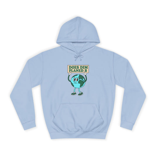 Retro Planet Earth Cartoon Hoodie — "Does Dim Planed B"