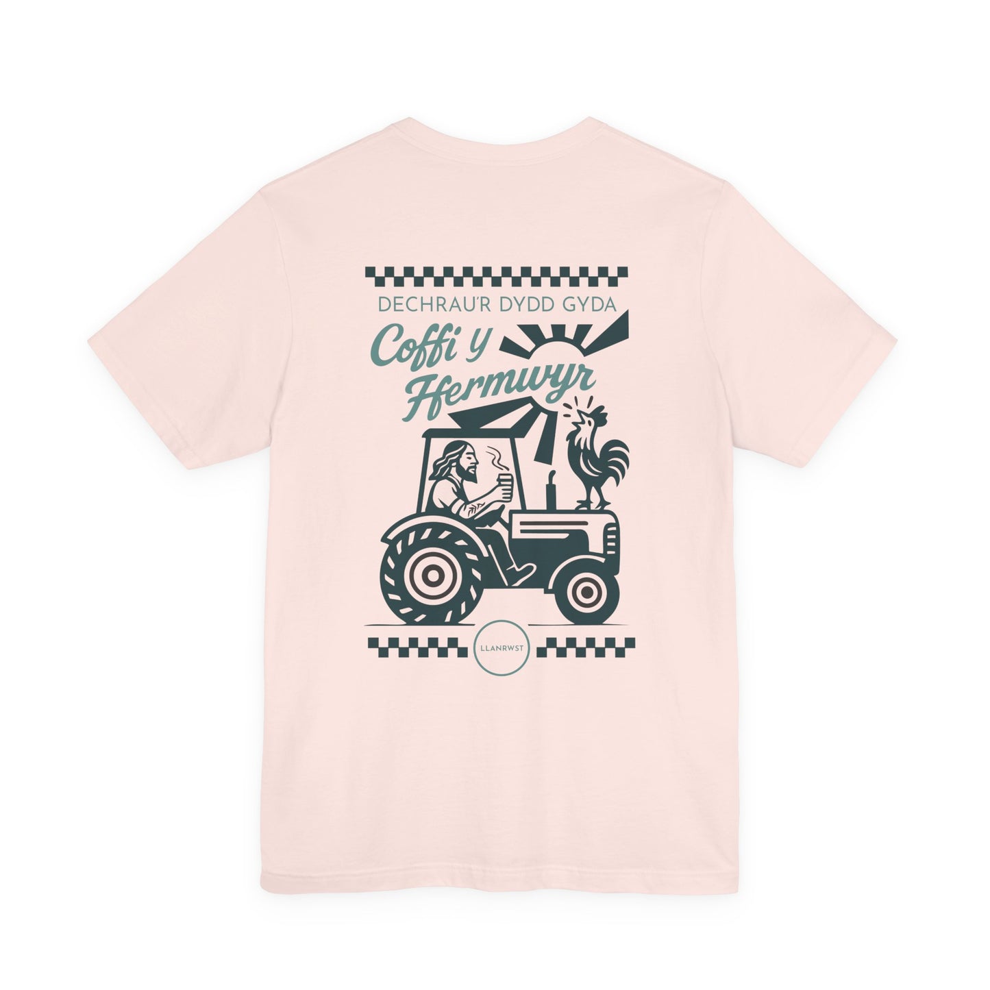 Coffi y Ffermwyr (Farmers Coffee) Unisex Tee - Double Sided