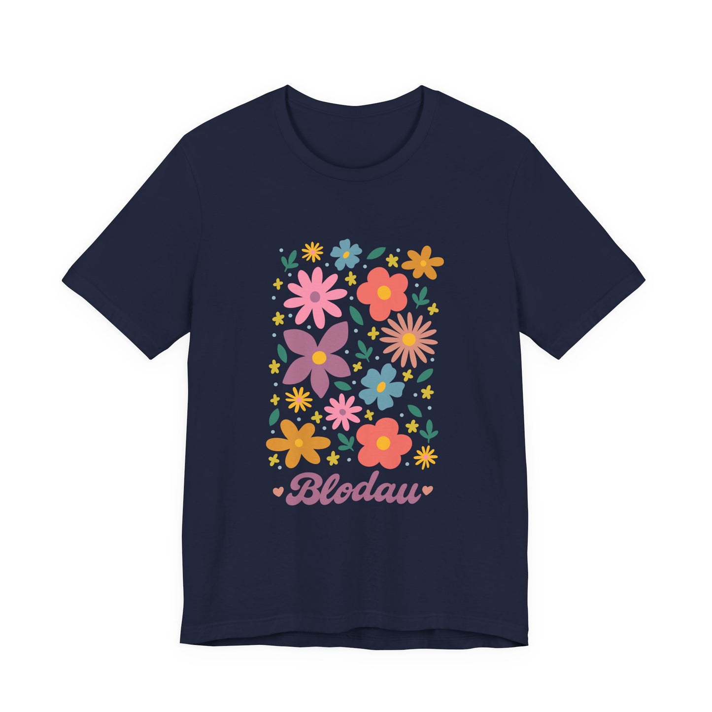 Retro Floral 'Blodau' T-Shirt (Unisex) - Colourful Welsh Wildflower Tee