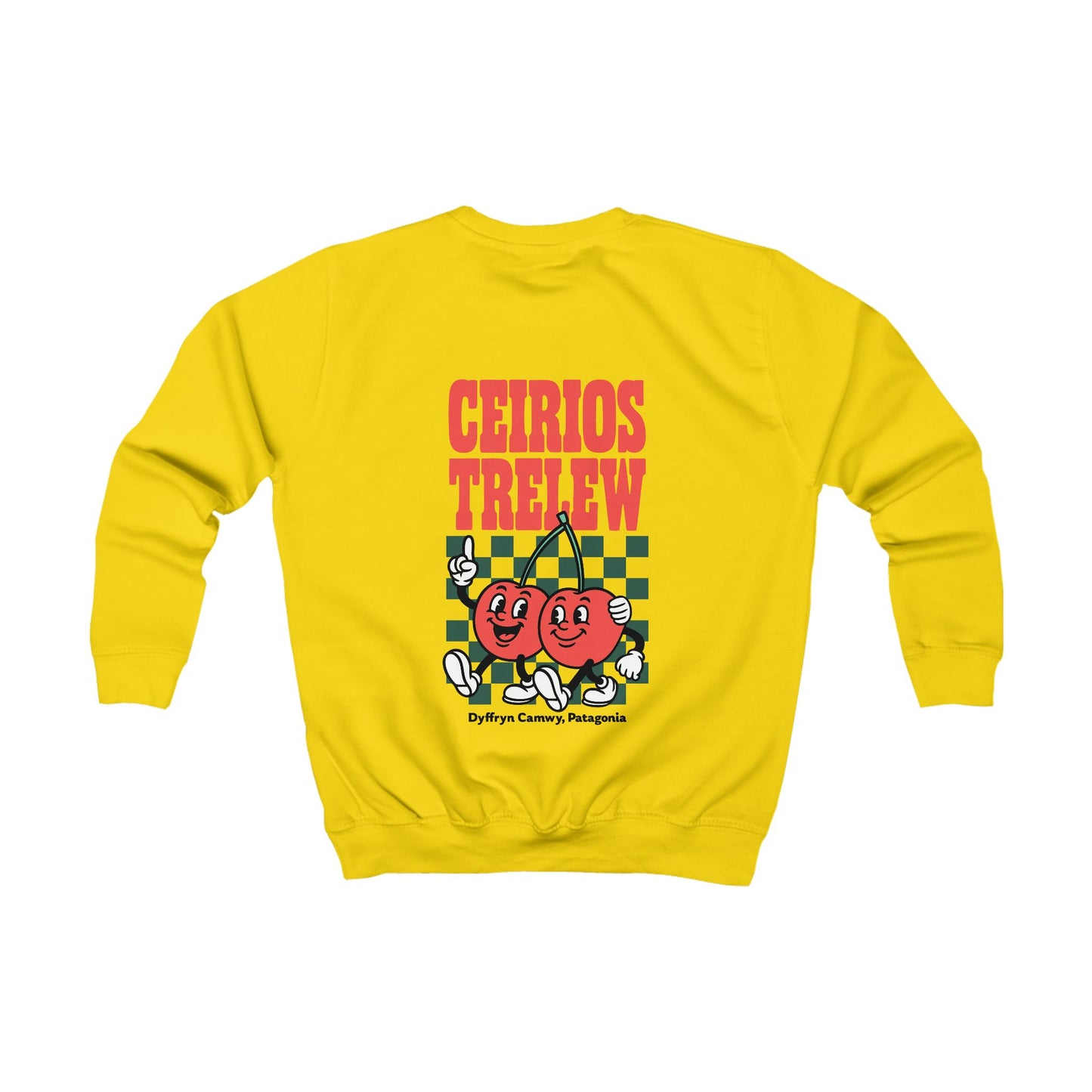 Kids Cherry Sweatshirt — "Ceirios Trelew, Patagonia" Vintage Pullover