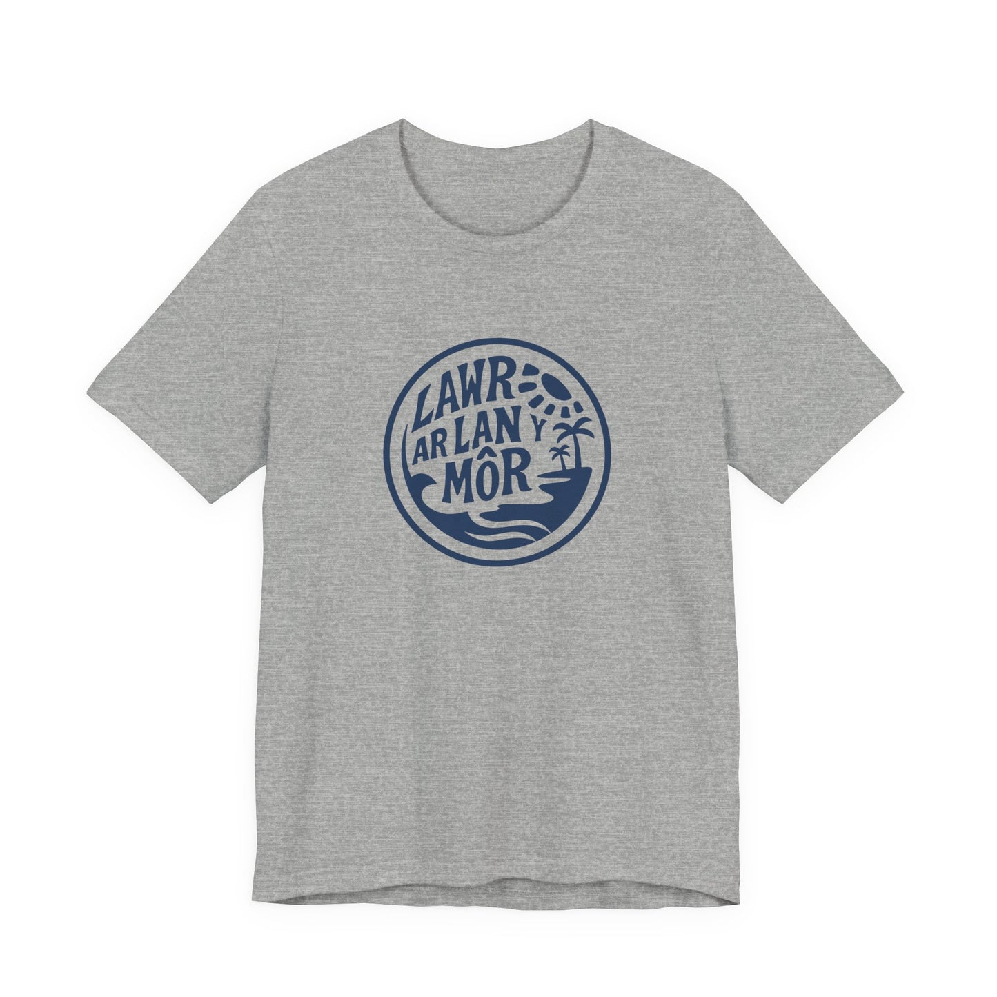 'Lawr Ar Lan y Môr' Coastal Welsh Graphic Tee (Unisex)