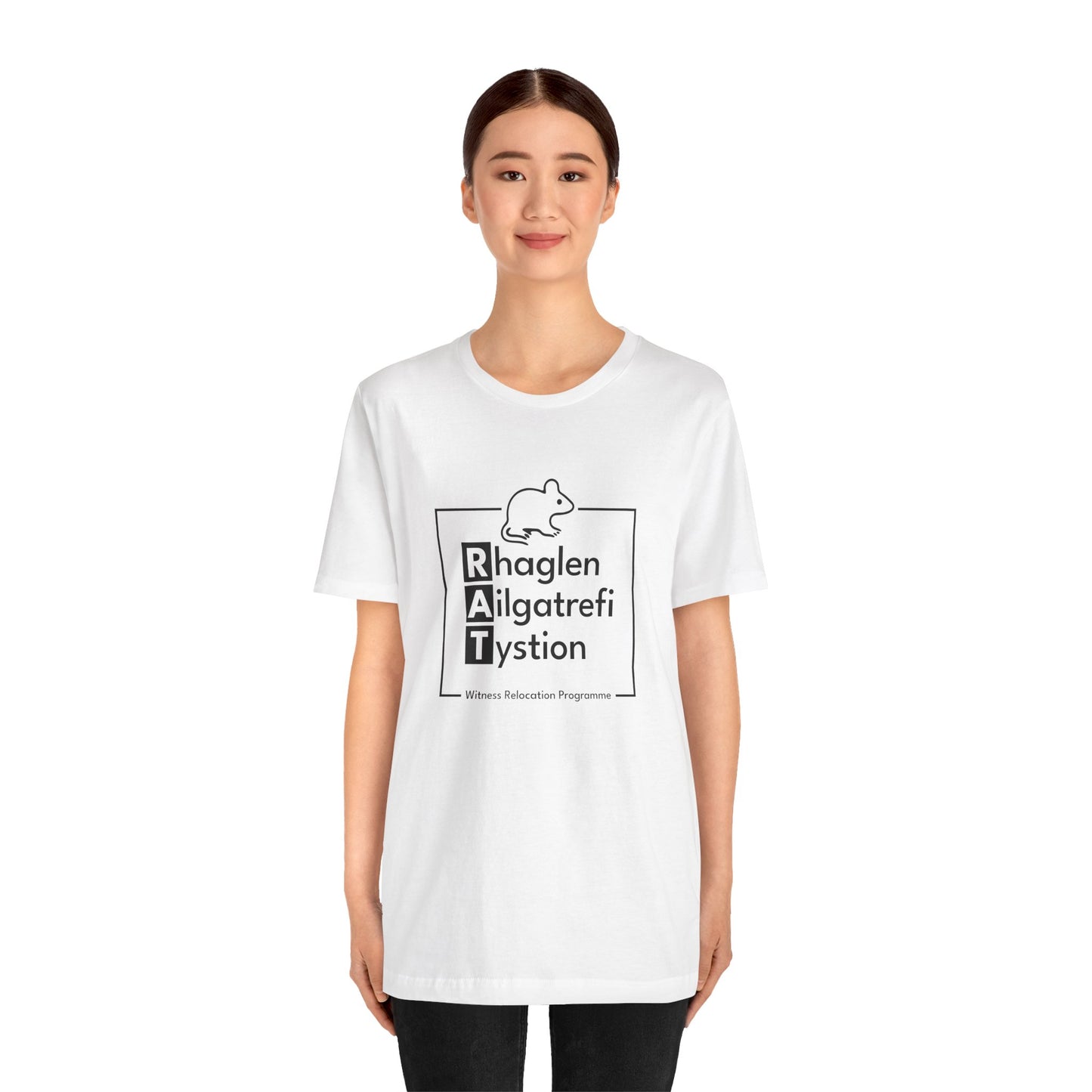 Witness Relocation Programme Unisex T-Shirt  - R.A.T. (Rhaglen Ailgatrefi Tystion)
