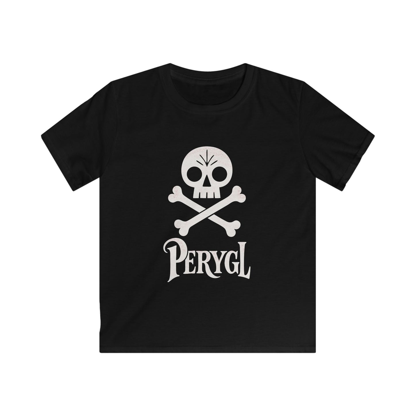 Kids Pirate 'Perygl' T-Shirt - Vintage Skull & Crossbones
