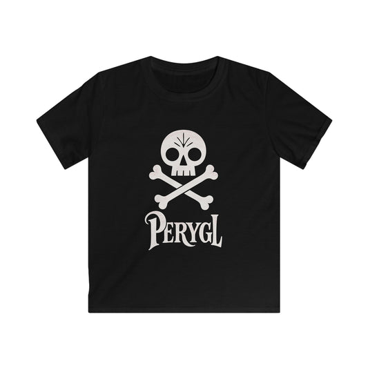 Kids Pirate 'Perygl' T-Shirt - Vintage Skull & Crossbones