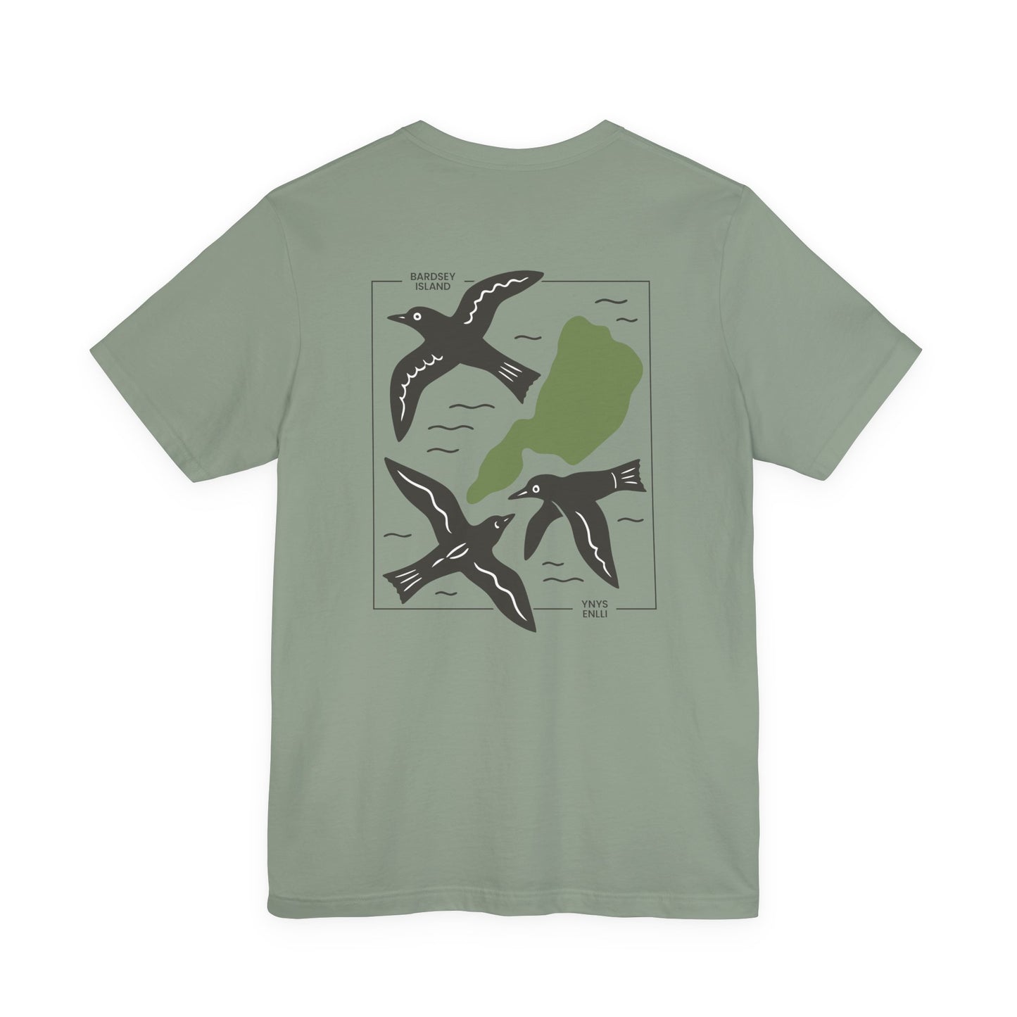 Bardsey Island Graphic Unisex T-Shirt - (Ynys Enlli) - Double Sided