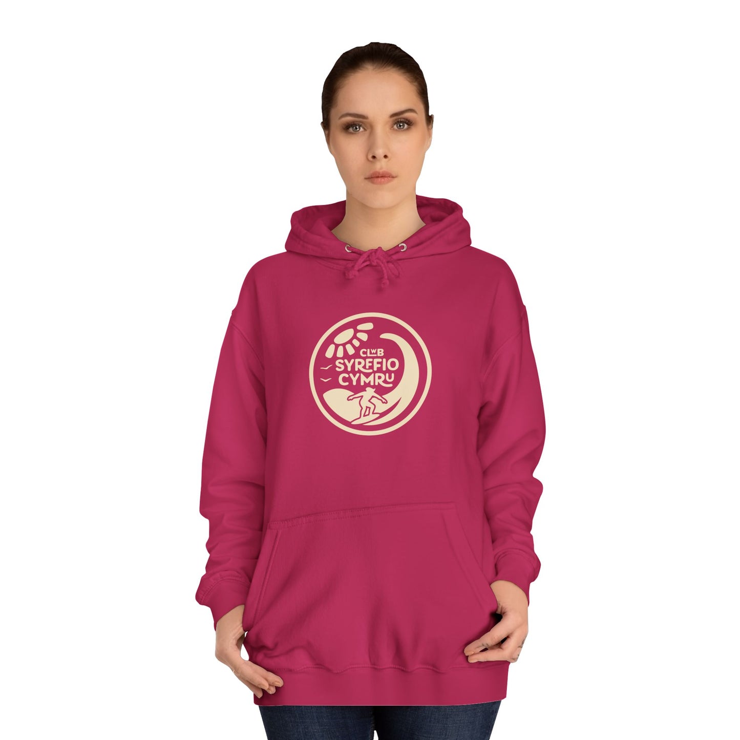 "Clwb Syrffio Cymru" Unisex Hoodie - Welsh Surfing Top