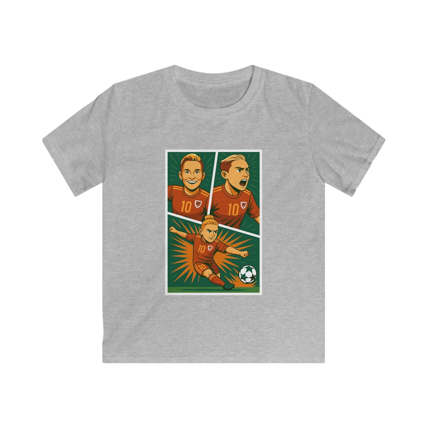 Kids Jess Fishlock Football Hero Tee - Anime Inspired, Comic Book Style