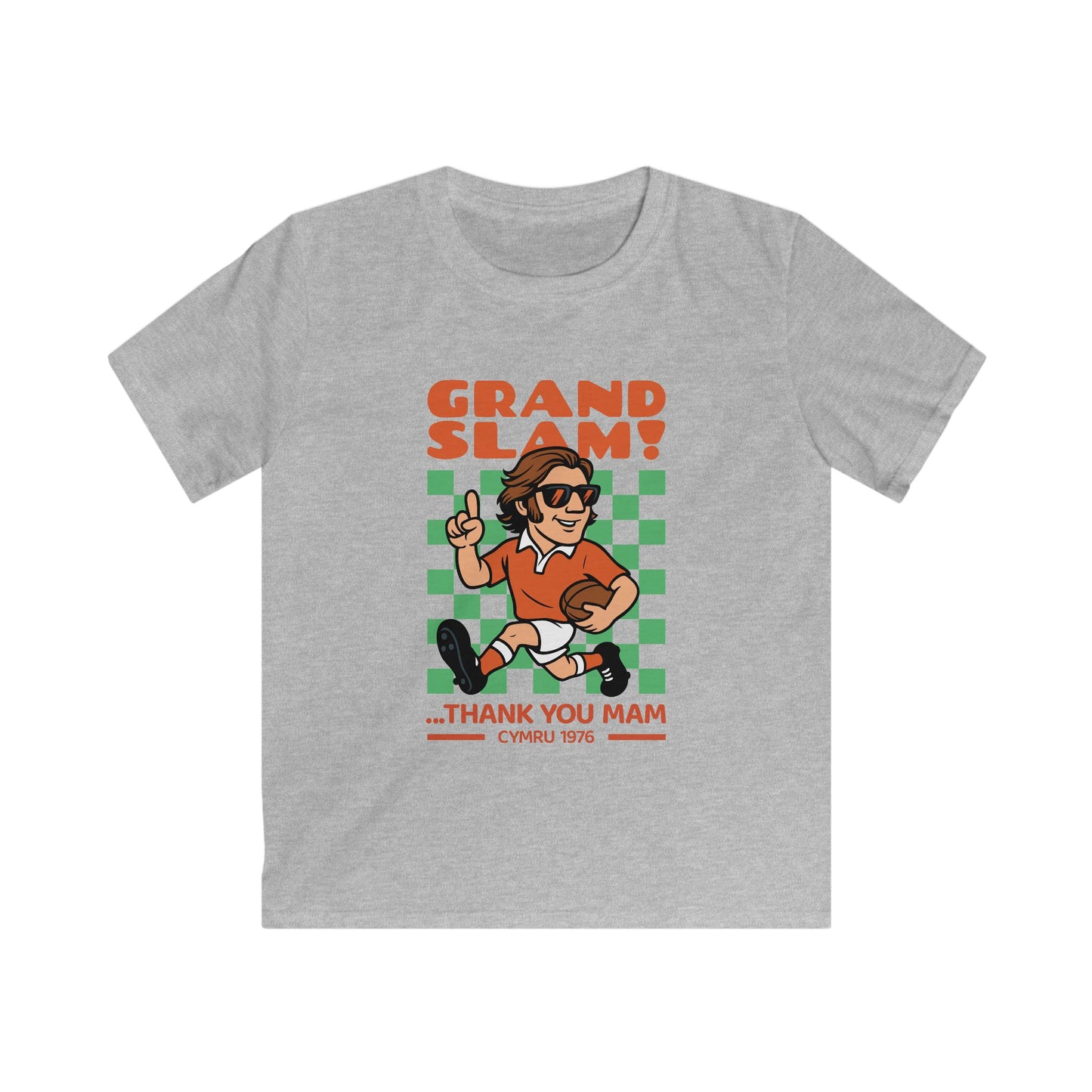 Kids Retro Rugby T-Shirt — Vintage Wales Grand Slam 1976 Tee