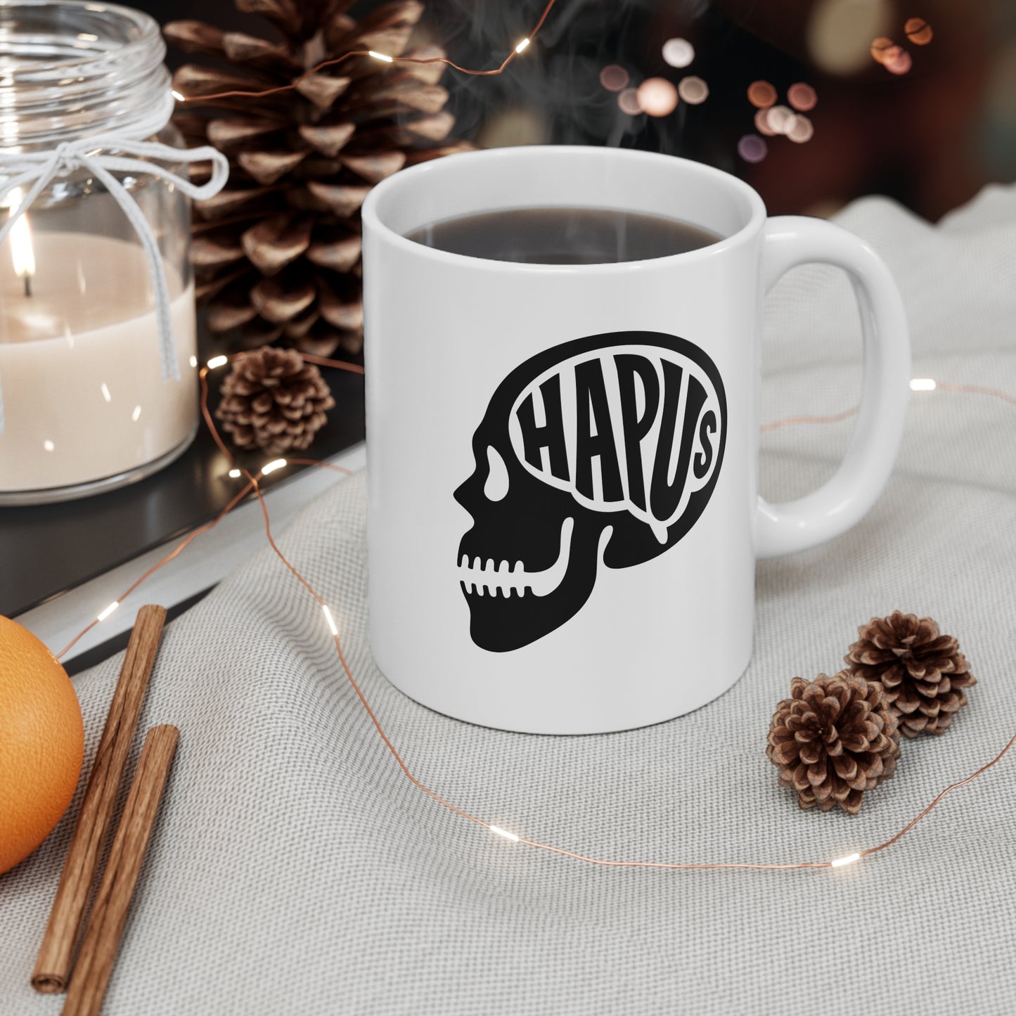 Skull Brain 'HAPUS' Mug