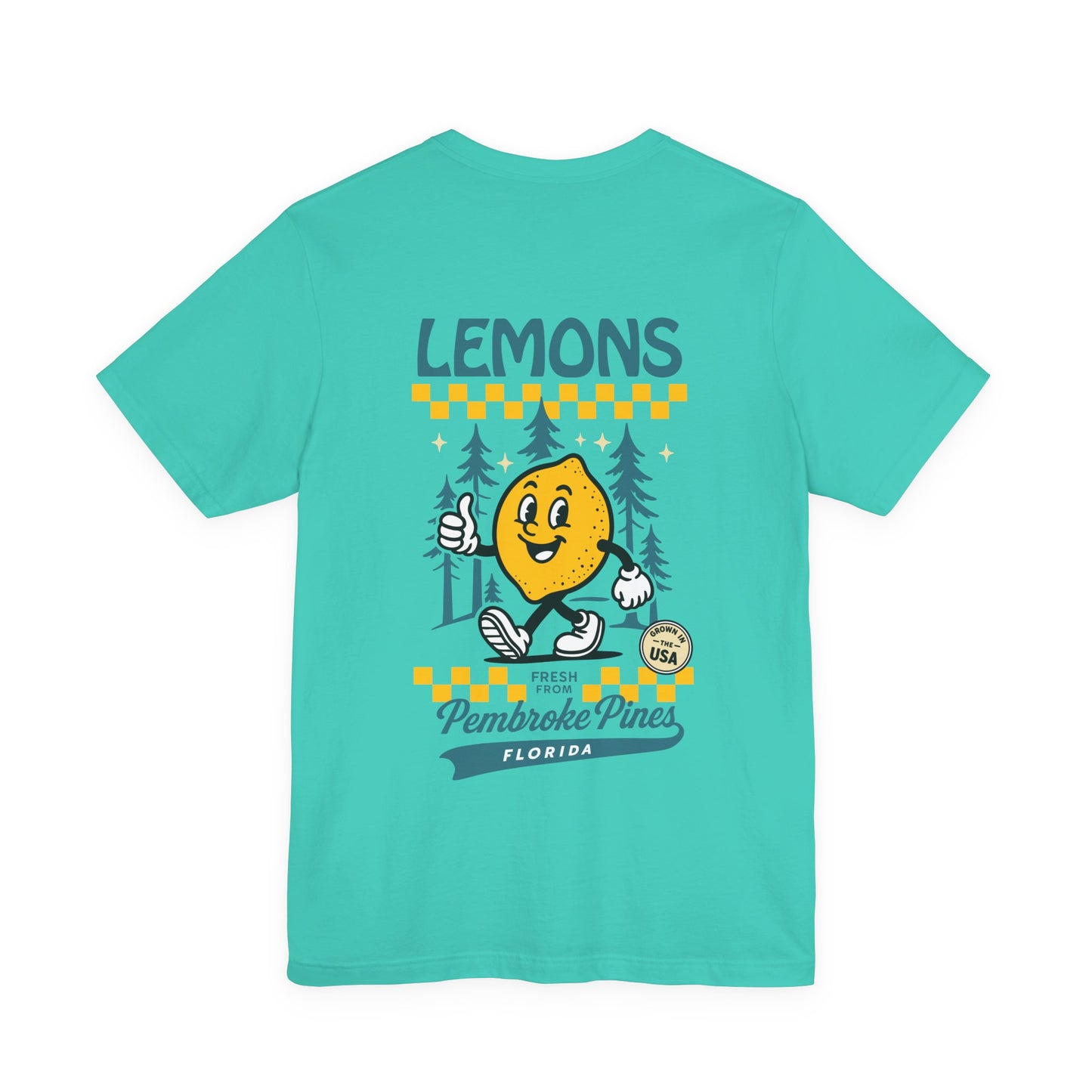 Lemons Pembroke Pines T-Shirt (Unisex) - Retro Citrus Graphic Tee