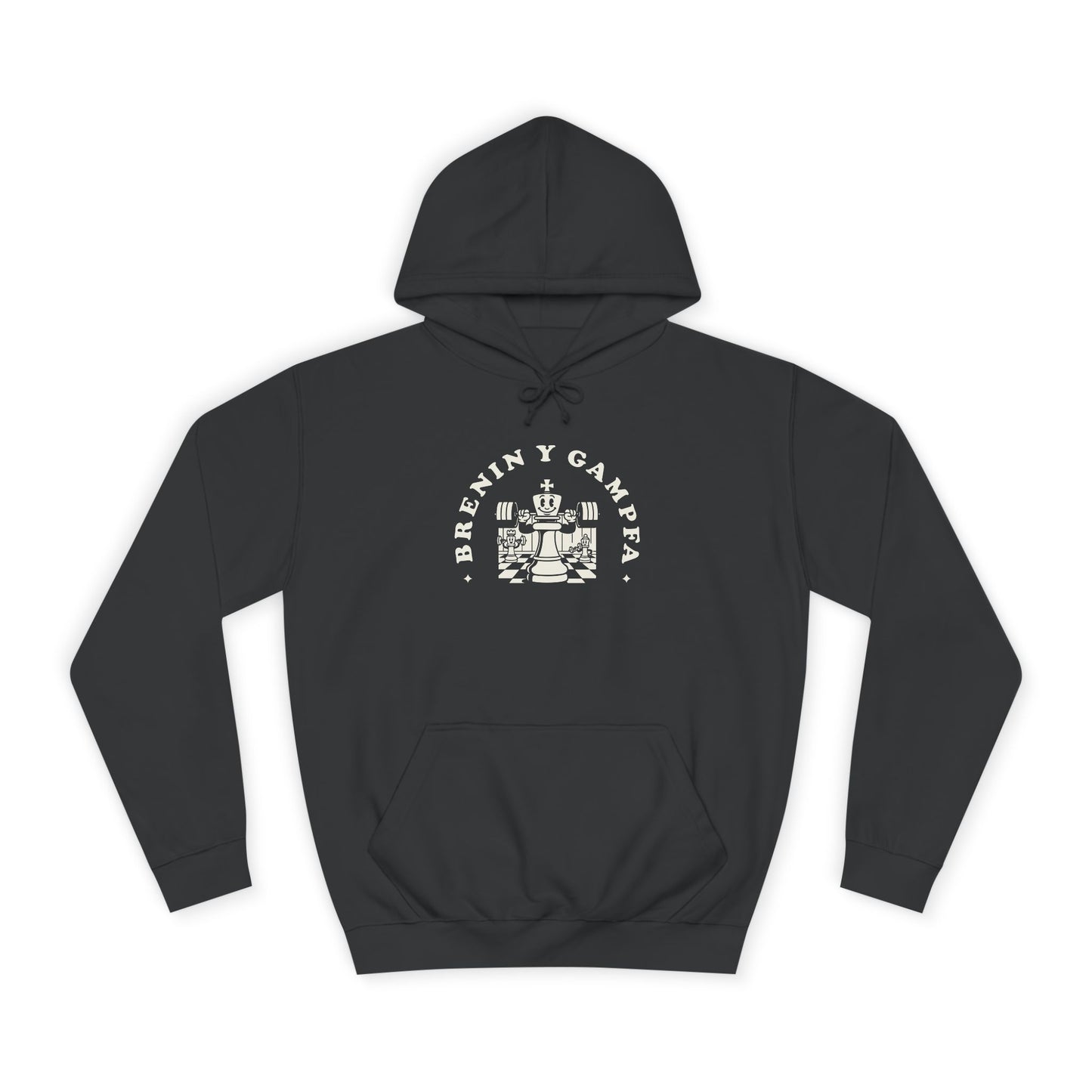 'King Of The Gym' Welsh Unisex Hoodie - 'Brenin y Gampfa'