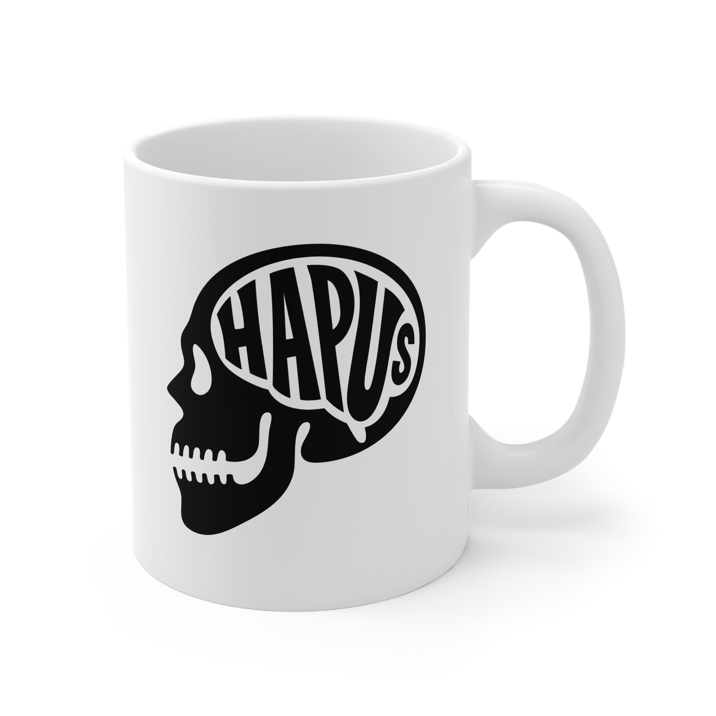 Skull Brain 'HAPUS' Mug