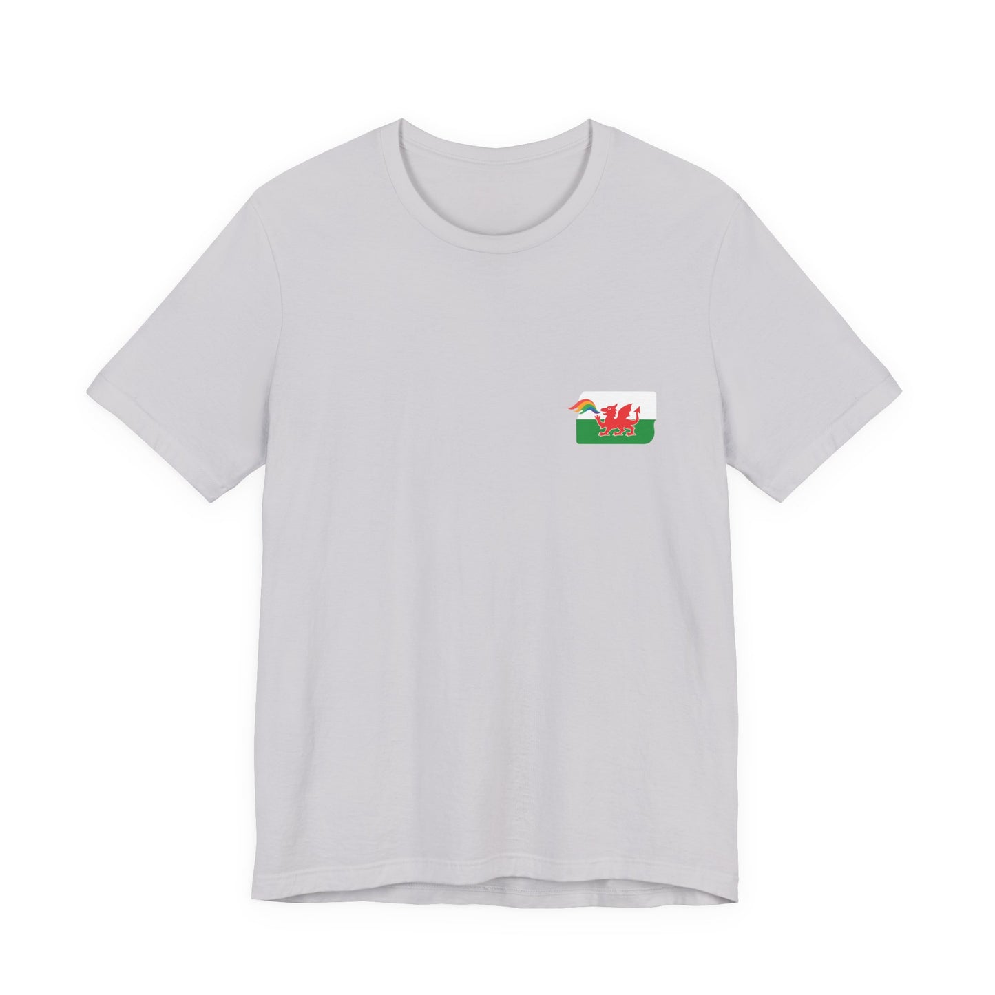 Welsh Dragon Rainbow Tee (Unisex) — Yma o Hyd Graphic T-Shirt (Double sided)