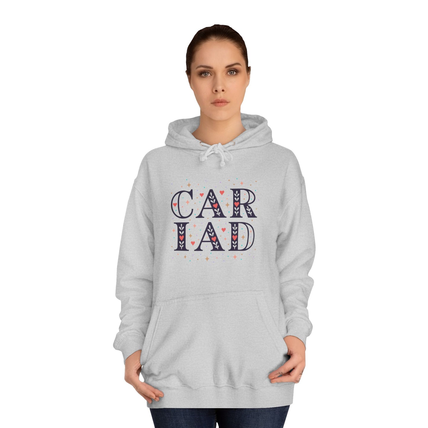 Cariad Unisex Hoodie - Vintage Typography