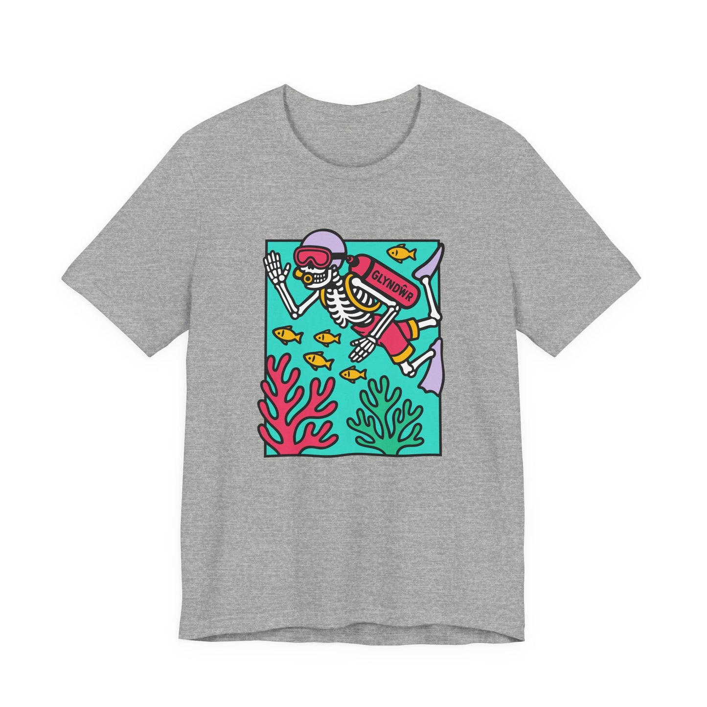 Skeleton Glyndŵr Scuba Diver Unisex Tee