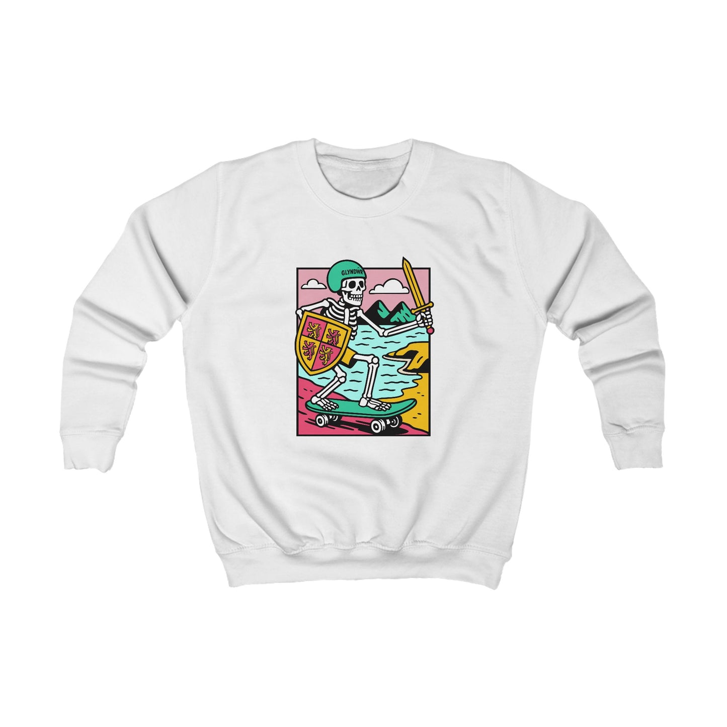 Kids Skeleton Glyndŵr Jumper — Skateboard Design