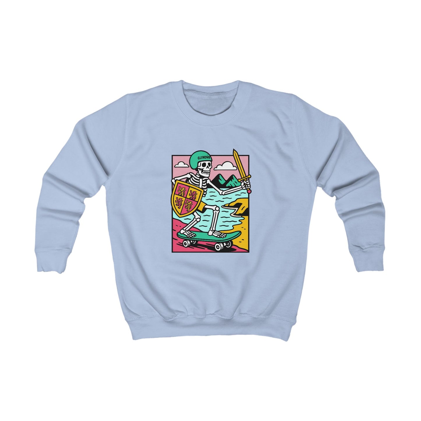 Kids Skeleton Glyndŵr Jumper — Skateboard Design