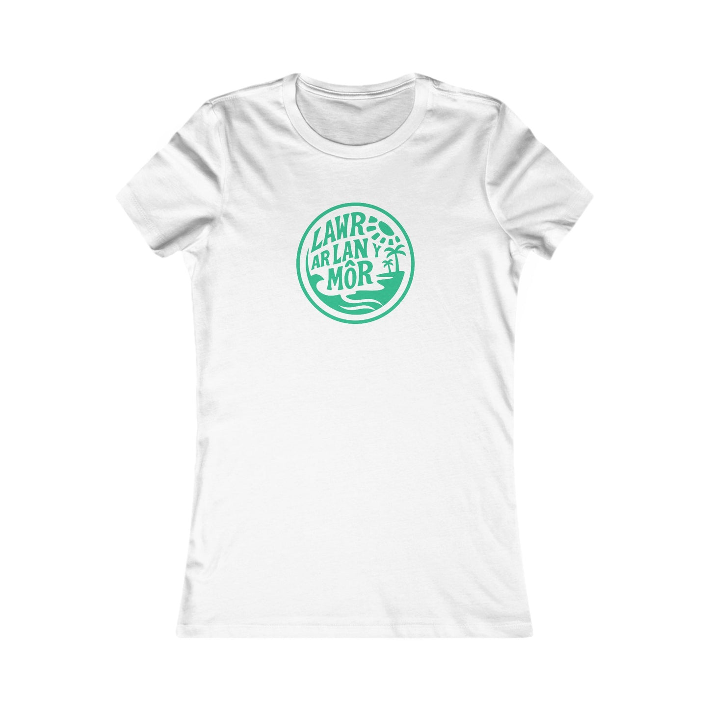 Women's Tee — 'Lawr Ar Lan Môr' Coastal Welsh Vintage Logo