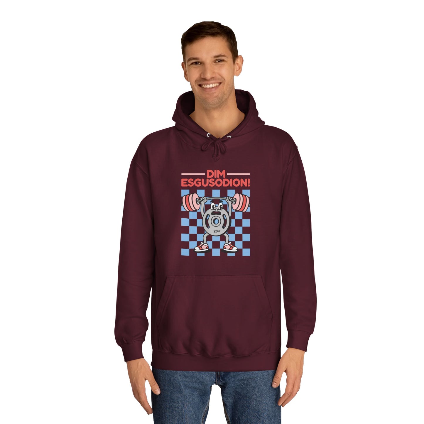 'Dím Esgusodion!' Retro Motivational Hoodie - No Excuses!