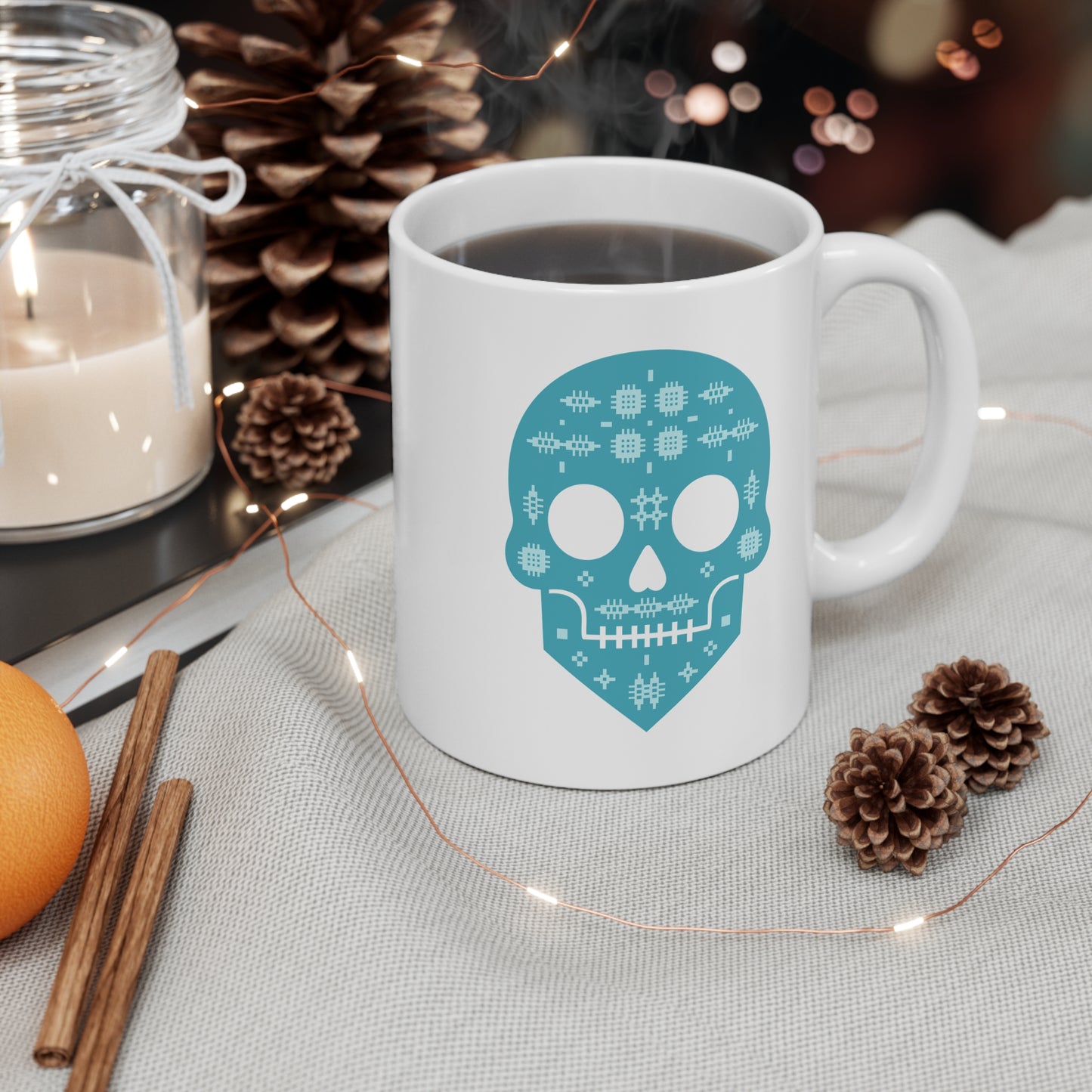 Welsh Blanket Pattern Skull Mug