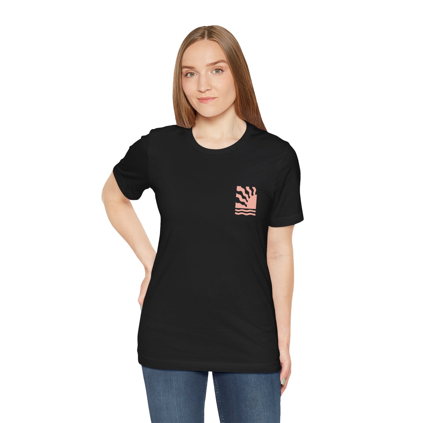Sunrise Waves Unisex T‑Shirt - 'Toriad Y Wawr' (Double Sided)