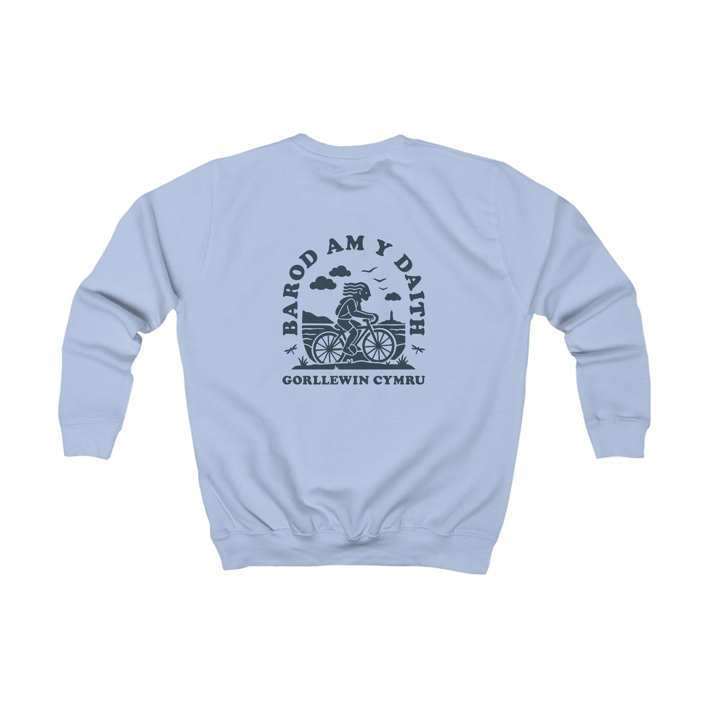 Kids 'Barod Am Y Daith' West Wales Cycling Jumper (Double Sided)