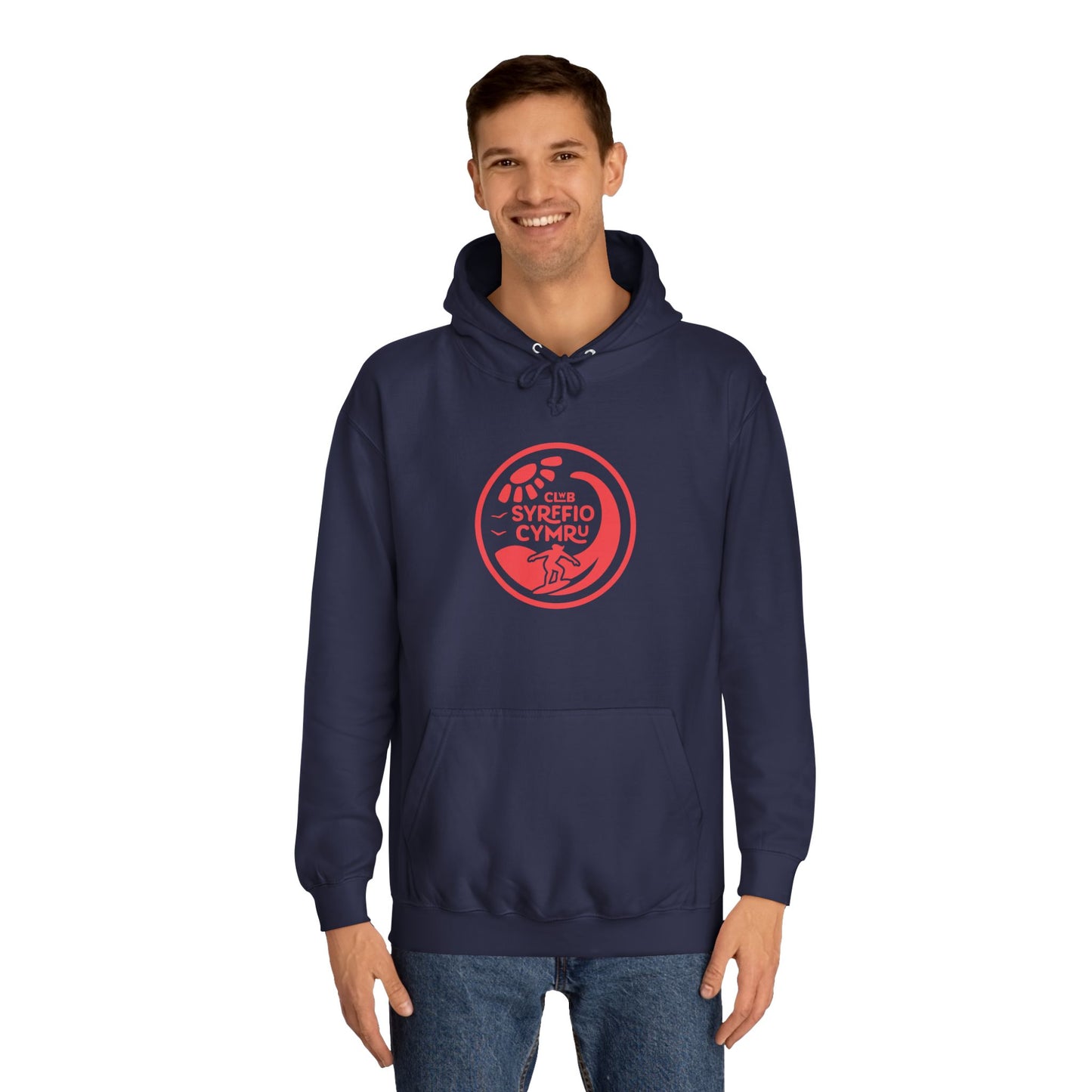 "Clwb Syrffio Cymru" Unisex Hoodie - Welsh Surfing Top