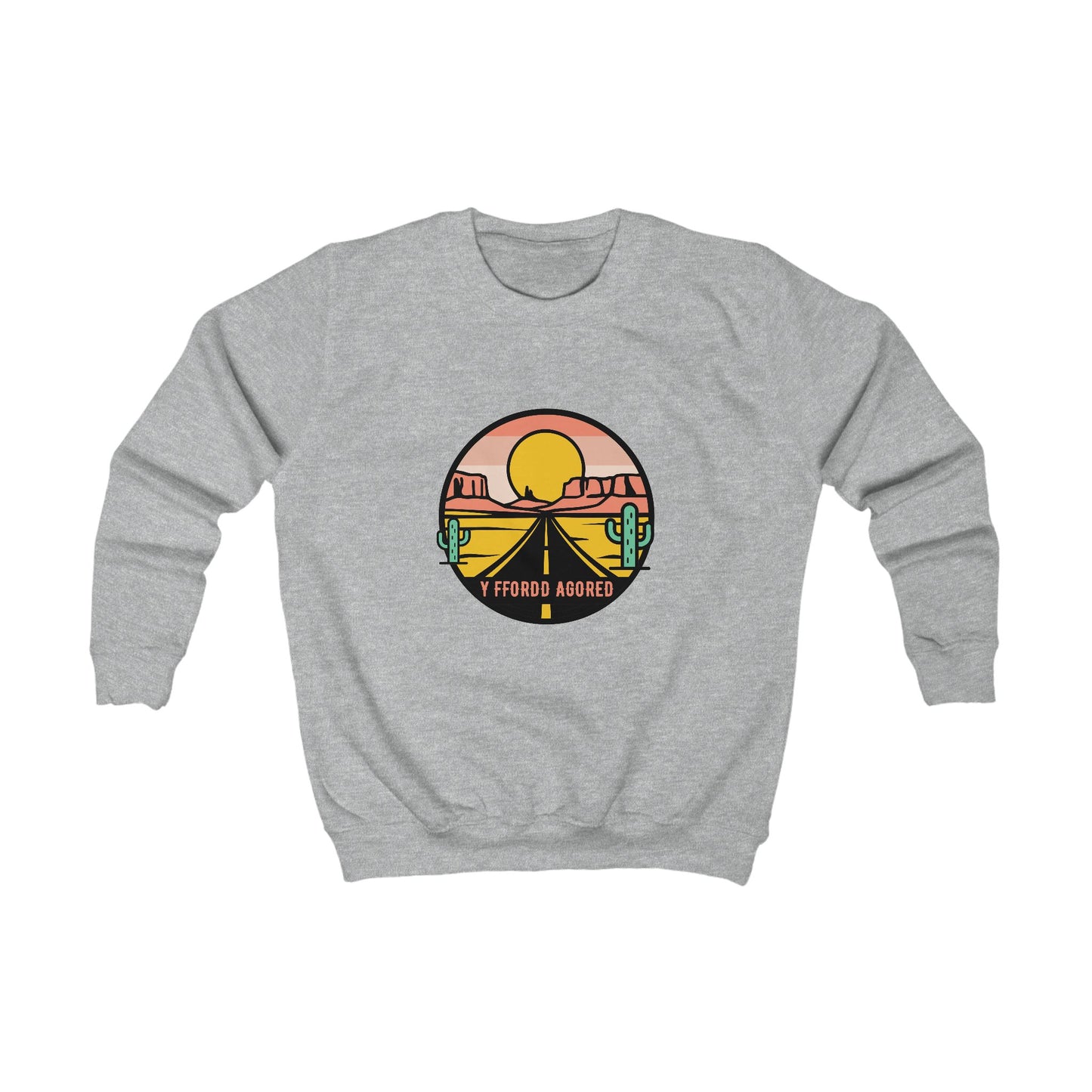 Kids Road Trip Sweatshirt - 'Y Ffordd Agored'