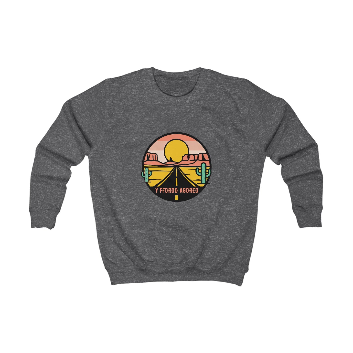 Kids Road Trip Sweatshirt - 'Y Ffordd Agored'