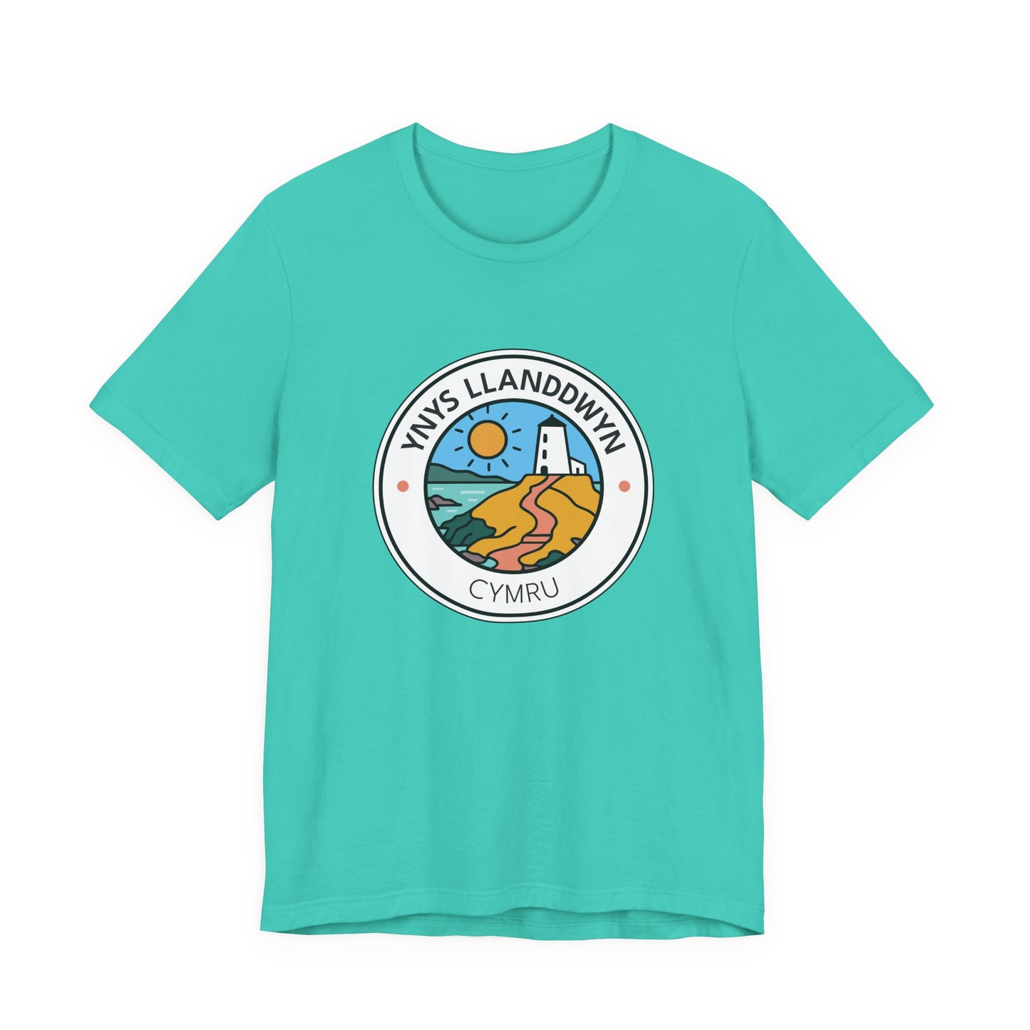Ynys Llanddwyn Unisex Tee – Santes Dwynwen Coastal Graphic T-Shirt