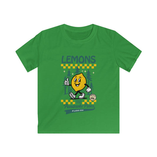 Retro Cartoon Lemon Kids T-Shirt — 'Lemons Pembroke Pines, Florida'