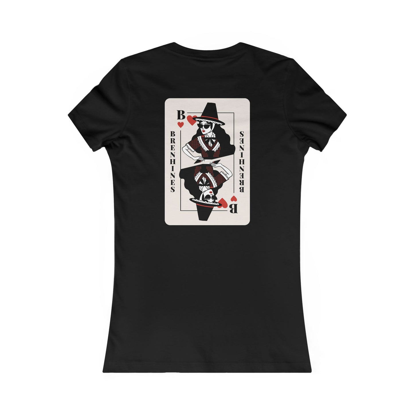 Women's Welsh Queen Of Hearts Tee - 'Brenhines' (Double Sided)