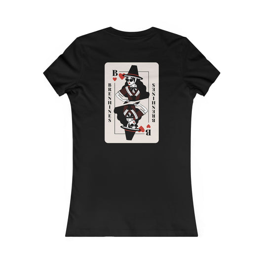 Women's Welsh Queen Of Hearts Tee - 'Brenhines' (Double Sided)