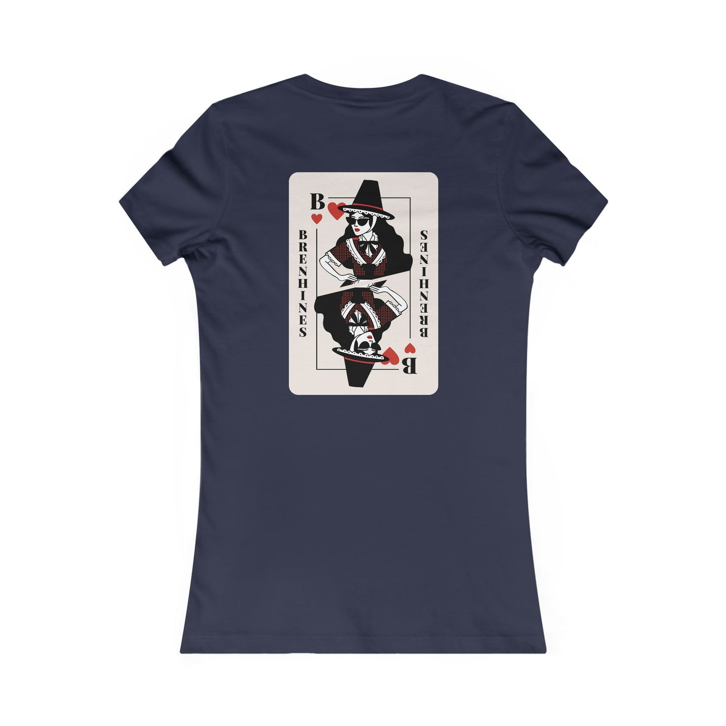 Women's Welsh Queen Of Hearts Tee - 'Brenhines' (Double Sided)