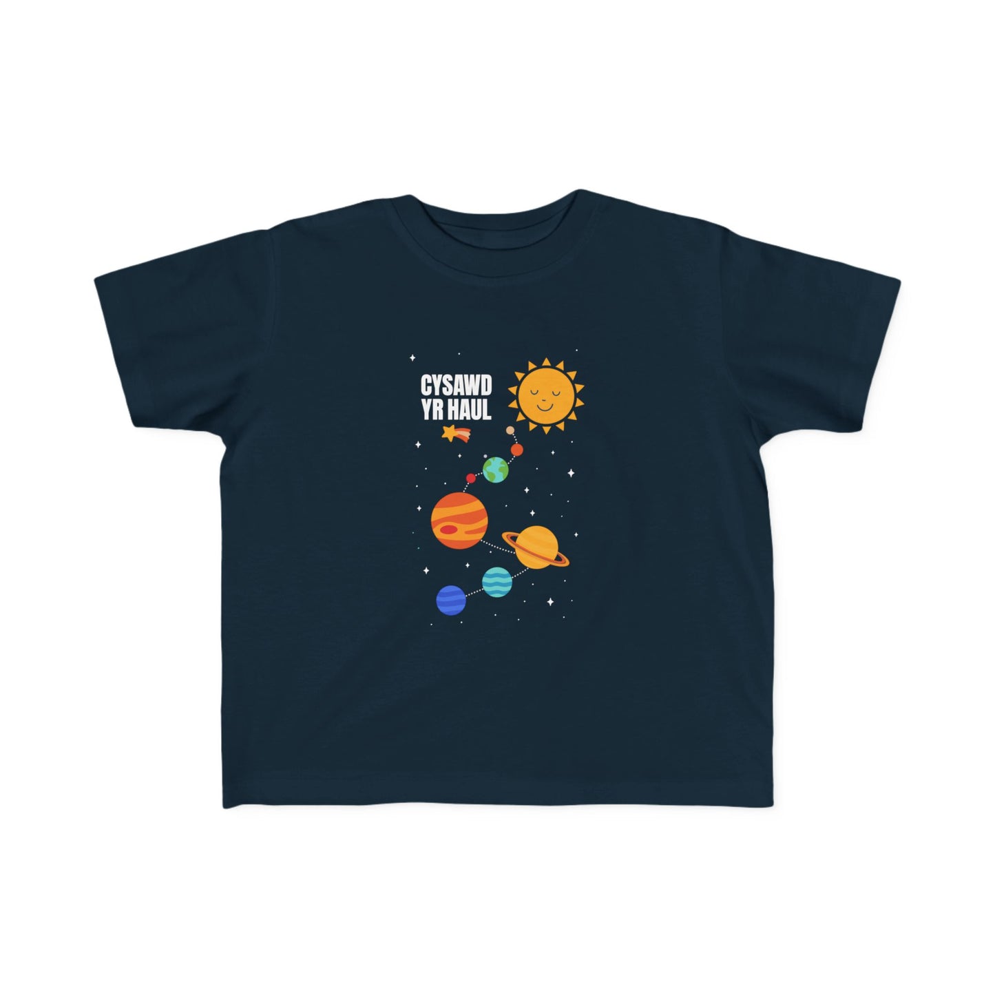 Toddler Solar System T-Shirt - 'Cysawd Yr Haul'