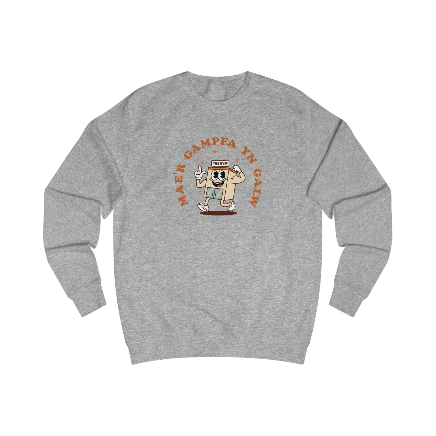 'Mae'r Gampfa Yn Galw' - Vintage Unisex Gym Sweatshirt