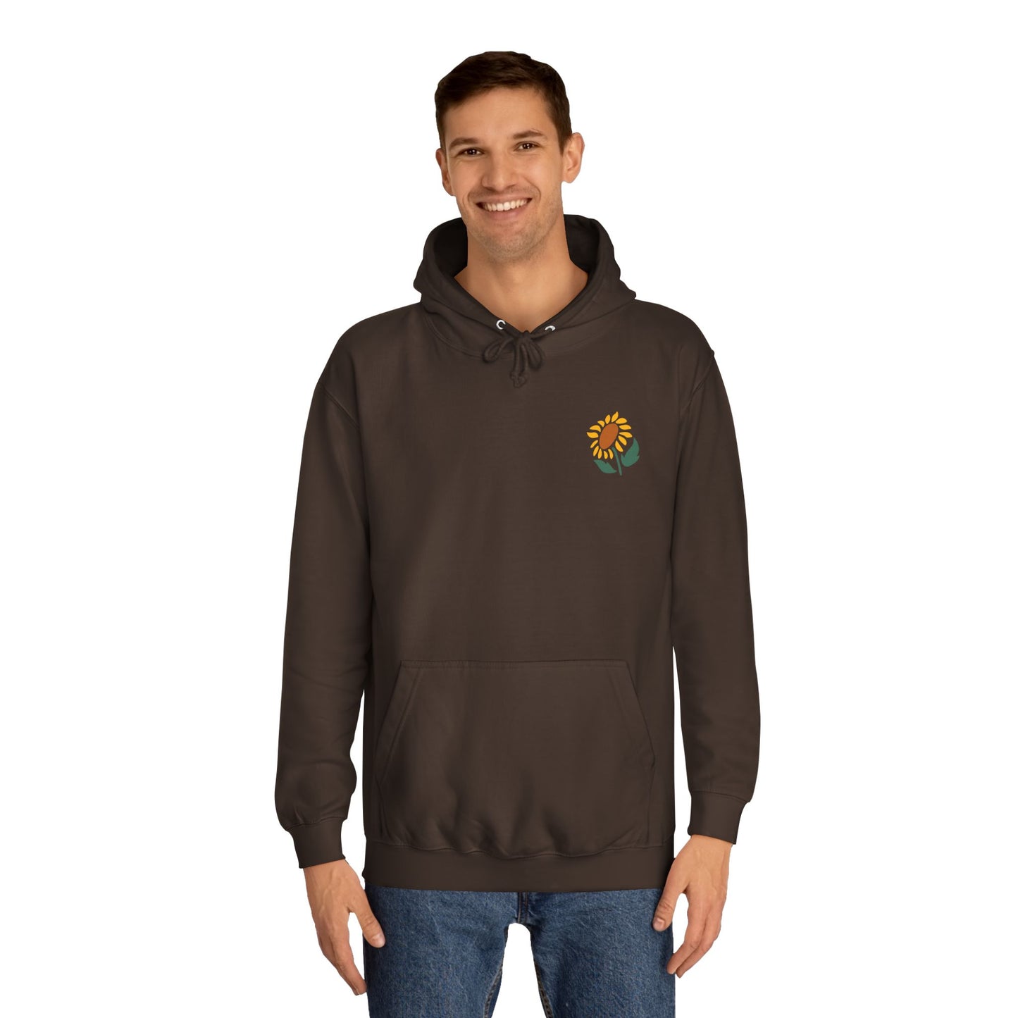 Retro Sunflower 'Blodau Haul' Unisex Hoodie (Double Sided)