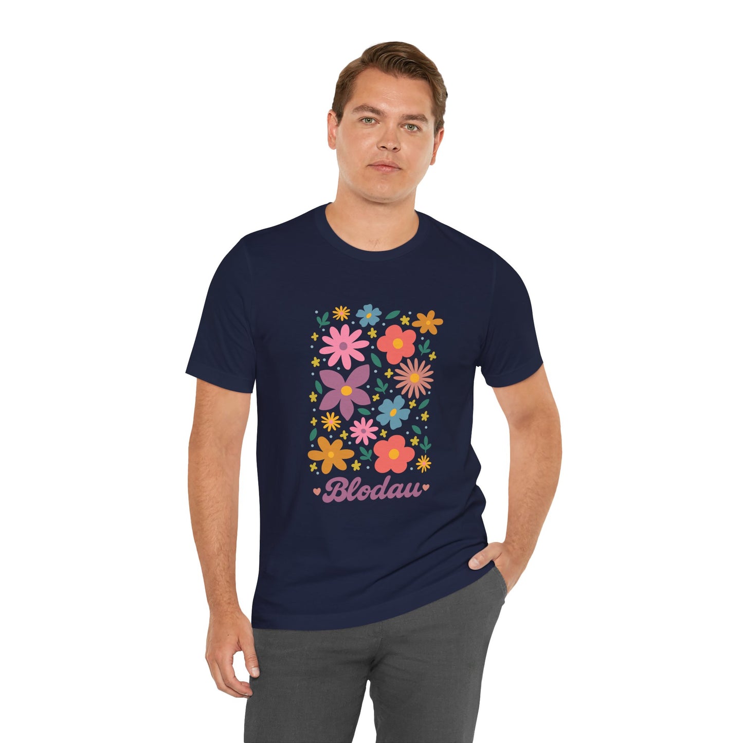Retro Floral 'Blodau' T-Shirt (Unisex) - Colourful Welsh Wildflower Tee