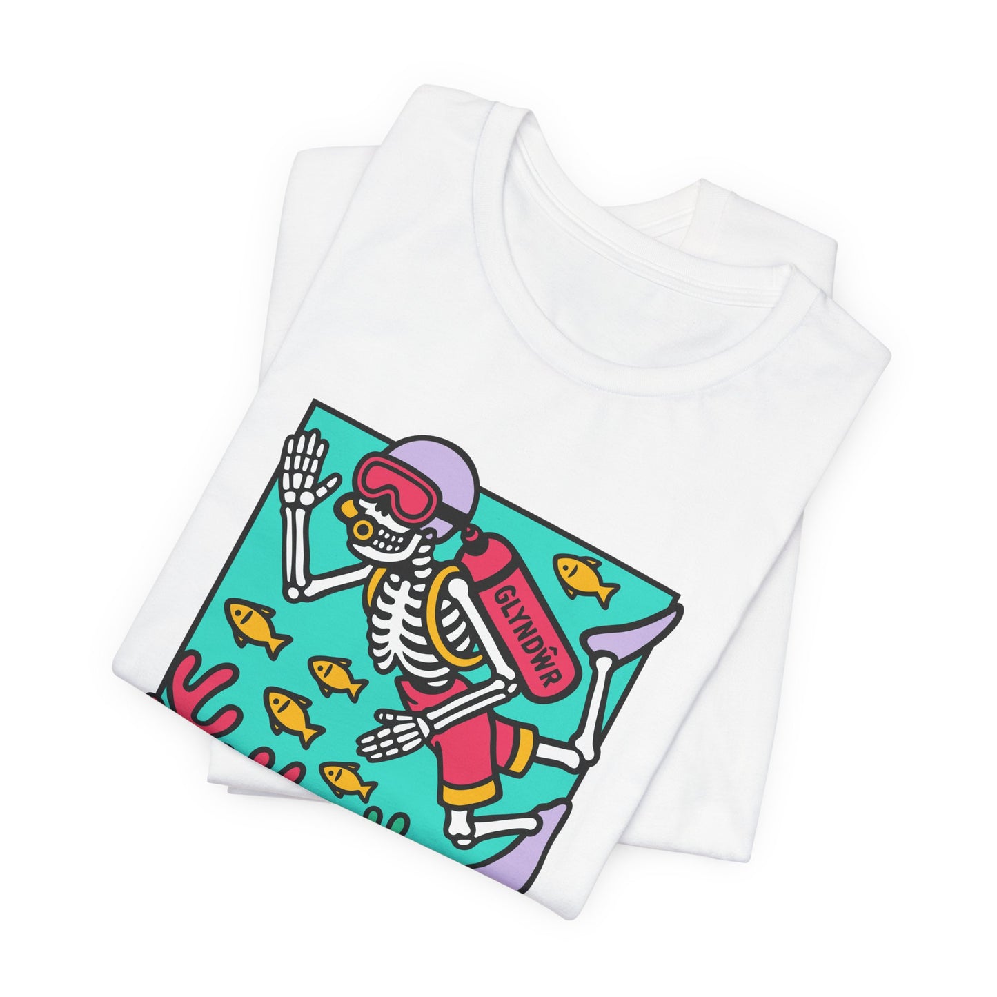 Skeleton Glyndŵr Scuba Diver Unisex Tee