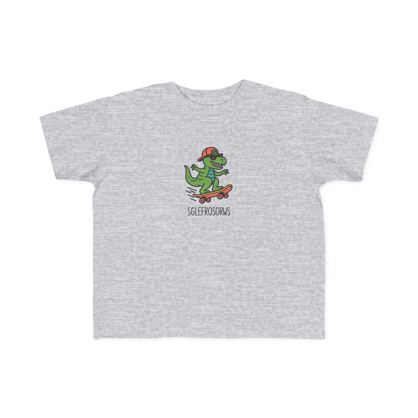 Toddler Dinosaur Skateboarding T-Shirt - 'Sglefrosorws'