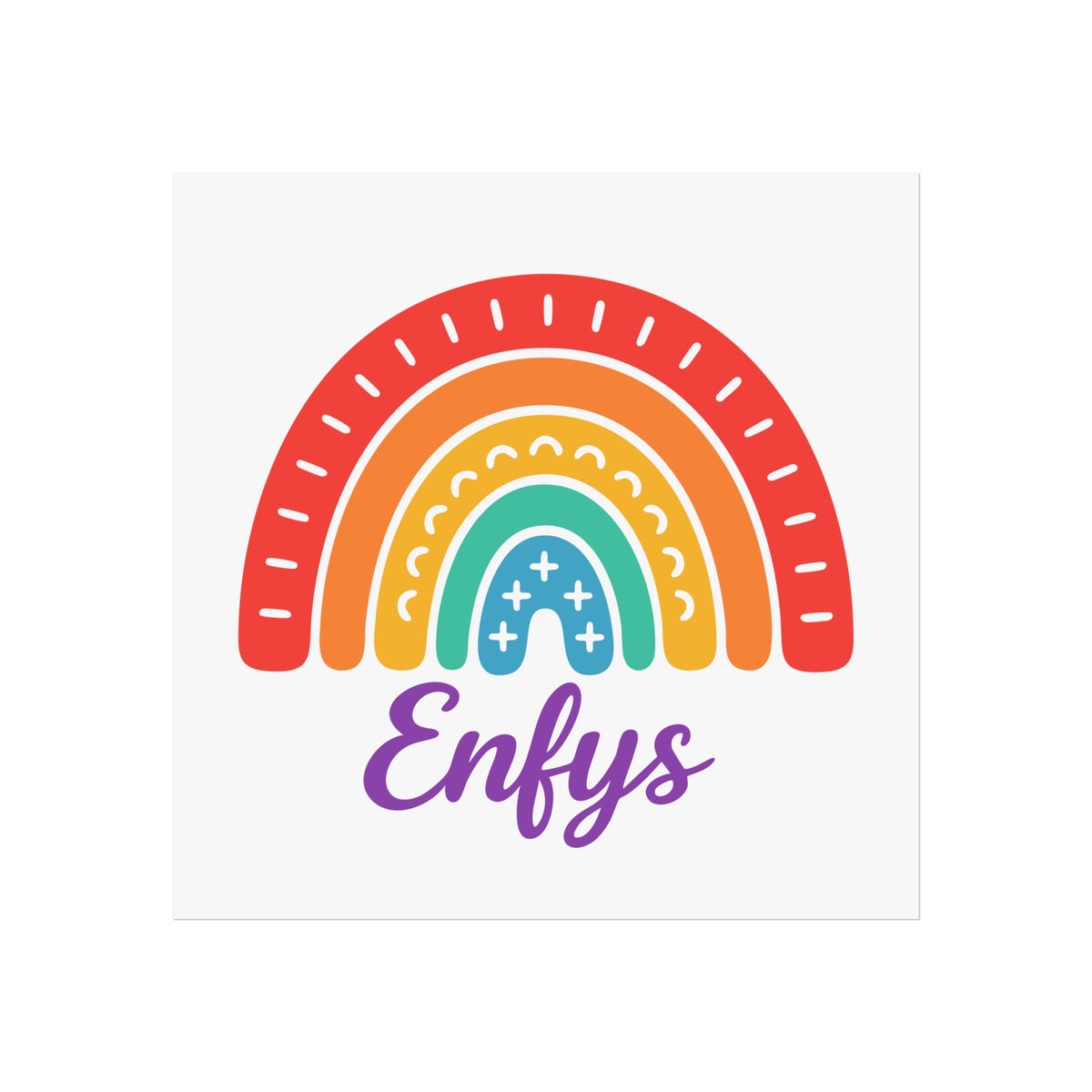 Enfys' Nursery Fine Art Poster - 'Rainbow' for Kids’ Room