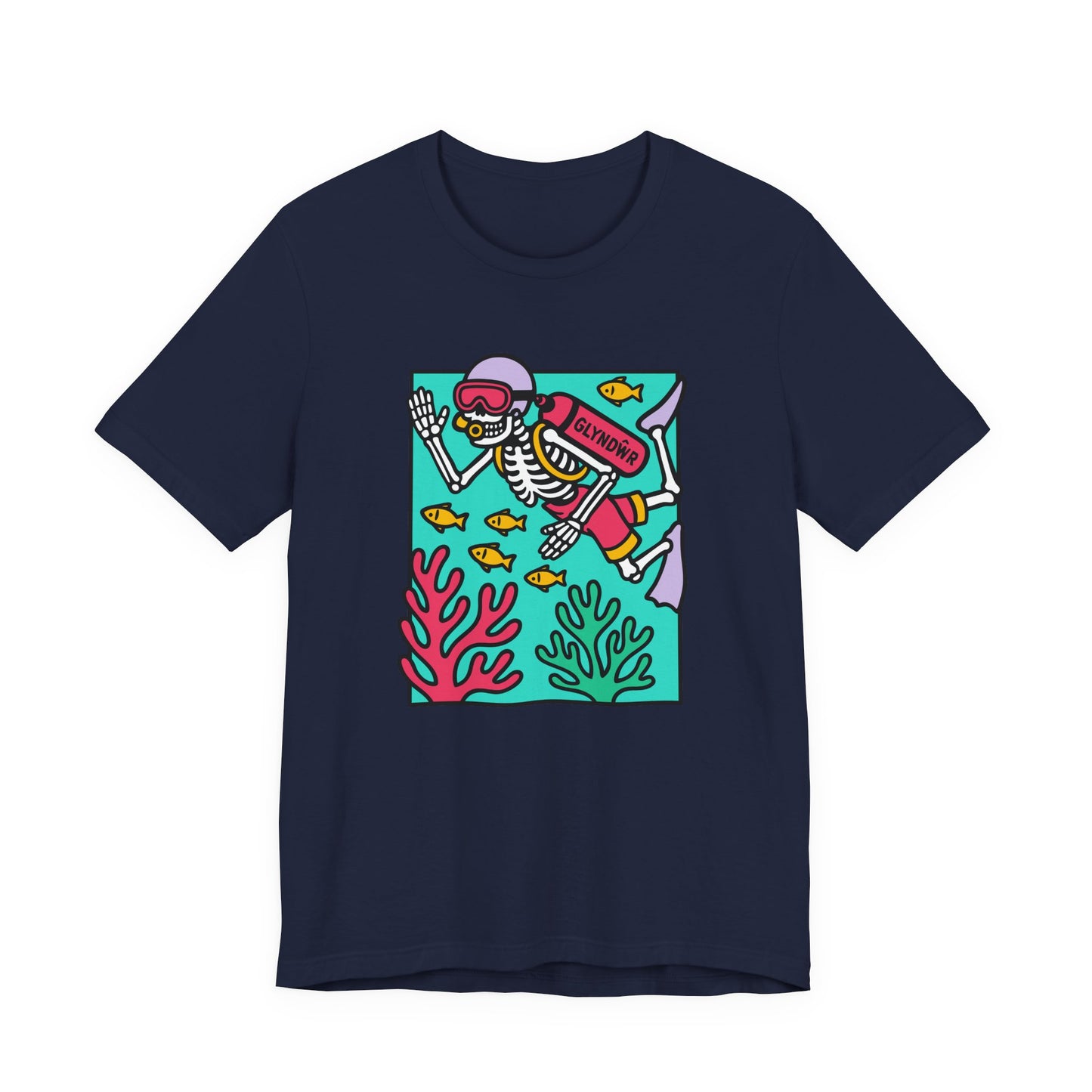 Skeleton Glyndŵr Scuba Diver Unisex Tee