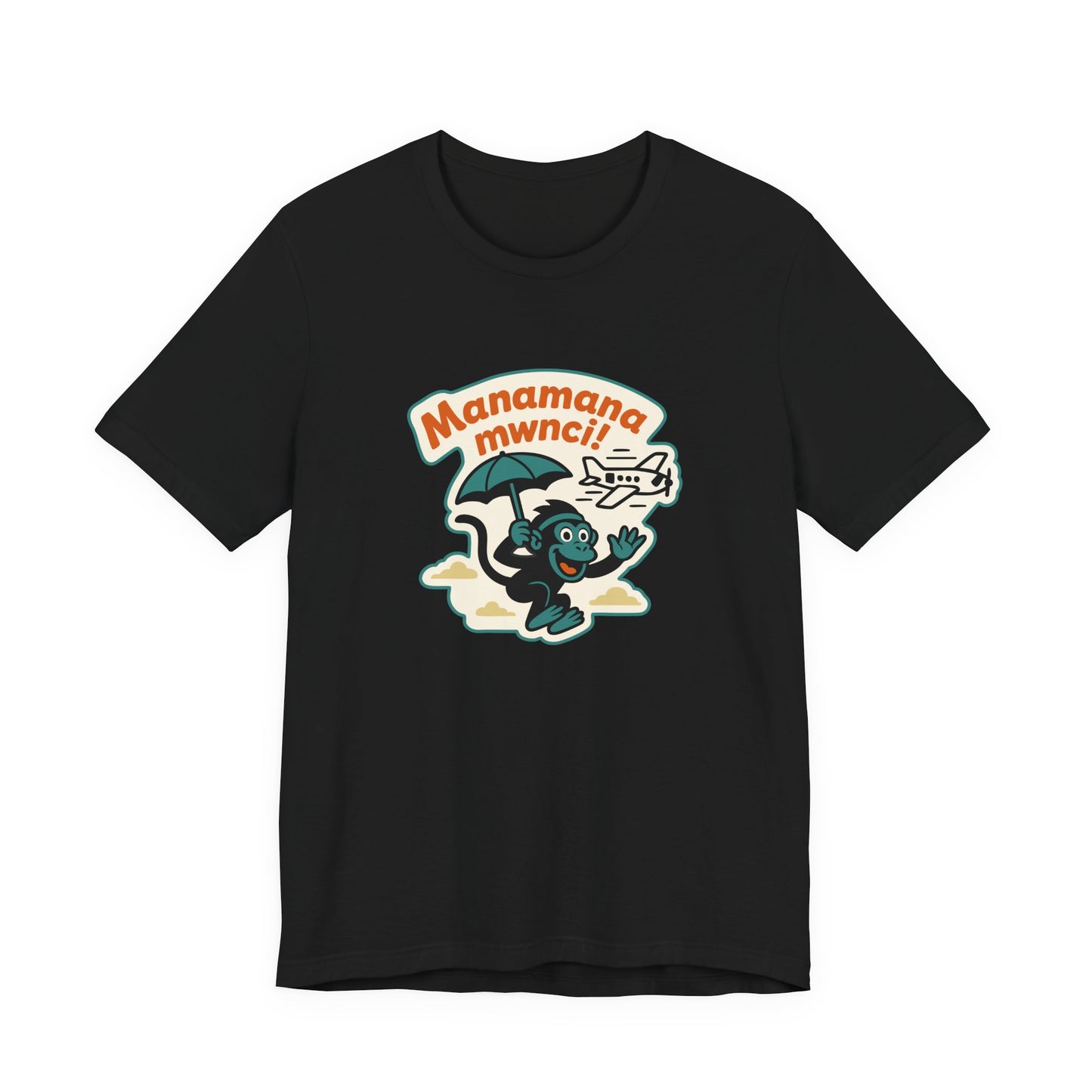 "Manamana Mwnci!" Retro Cartoon Crazy Monkey T-Shirt