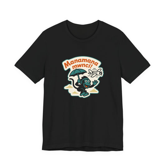 "Manamana Mwnci!" Retro Cartoon Crazy Monkey T-Shirt